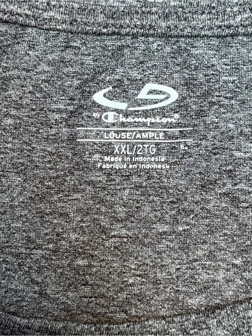 Champion XXL Gray Heather Performance Athletic T-Shirt Moisture Wicking Active - Picture 2 of 7